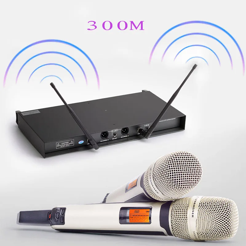 610-670 МГц KTV Караоке сцены микрофоны skm9000 handhold гарнитура lavalier mic Двойной