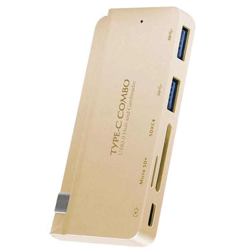 Концентратор Type C с 2 портами Usb3.0 + Sd/Tf кардридер поддержка зарядки - Цена: 1 708,14 руб.