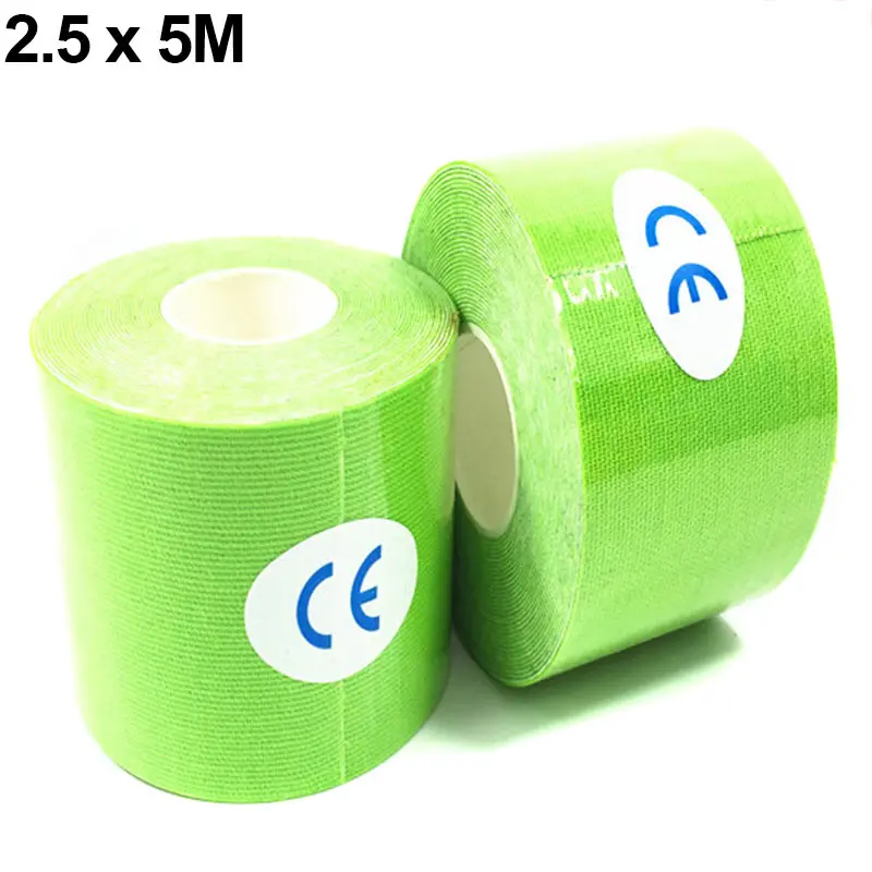Зеленый 5M Breathable Waterproof Elastoplast Tape Roll Muscle Bandage Self-adhesive Support Sports Safety Equipment plastry opatrunkowe бинт самоклеющийся антихрап cinta deportiva - Цвет: Зеленый