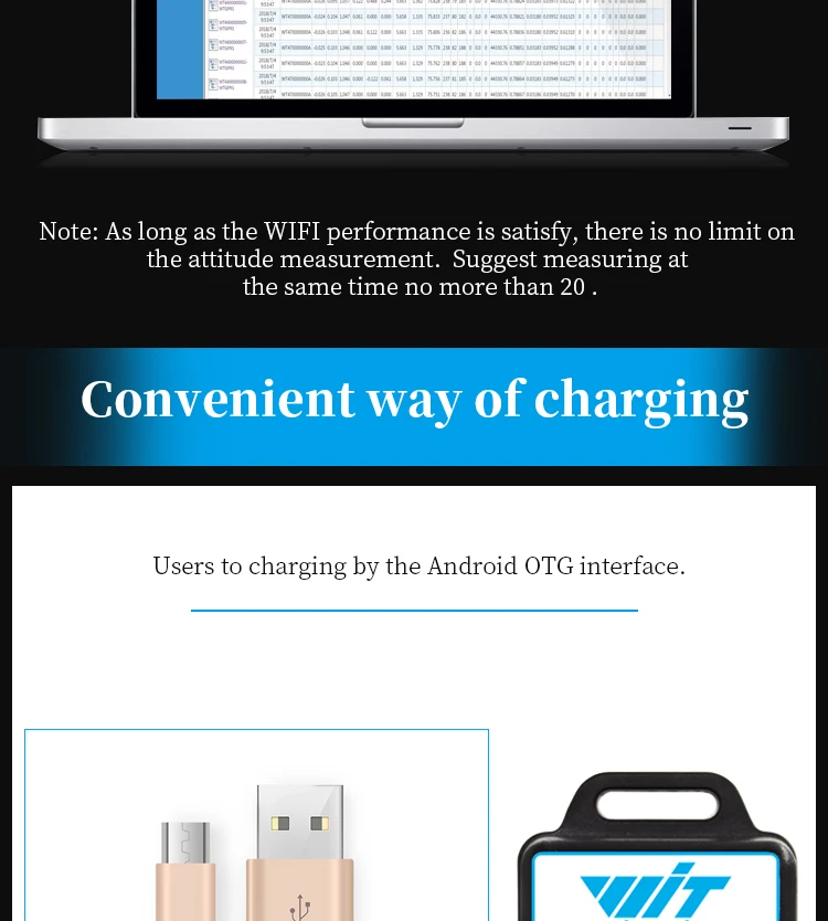 WitMotion WT901WIFI Высокая точность 9-Axis AHRS беспроводной Инклинометр(XYZ) Акселерометр+ гироскоп+ Угол+ магнит, поддержка мульти-соединения