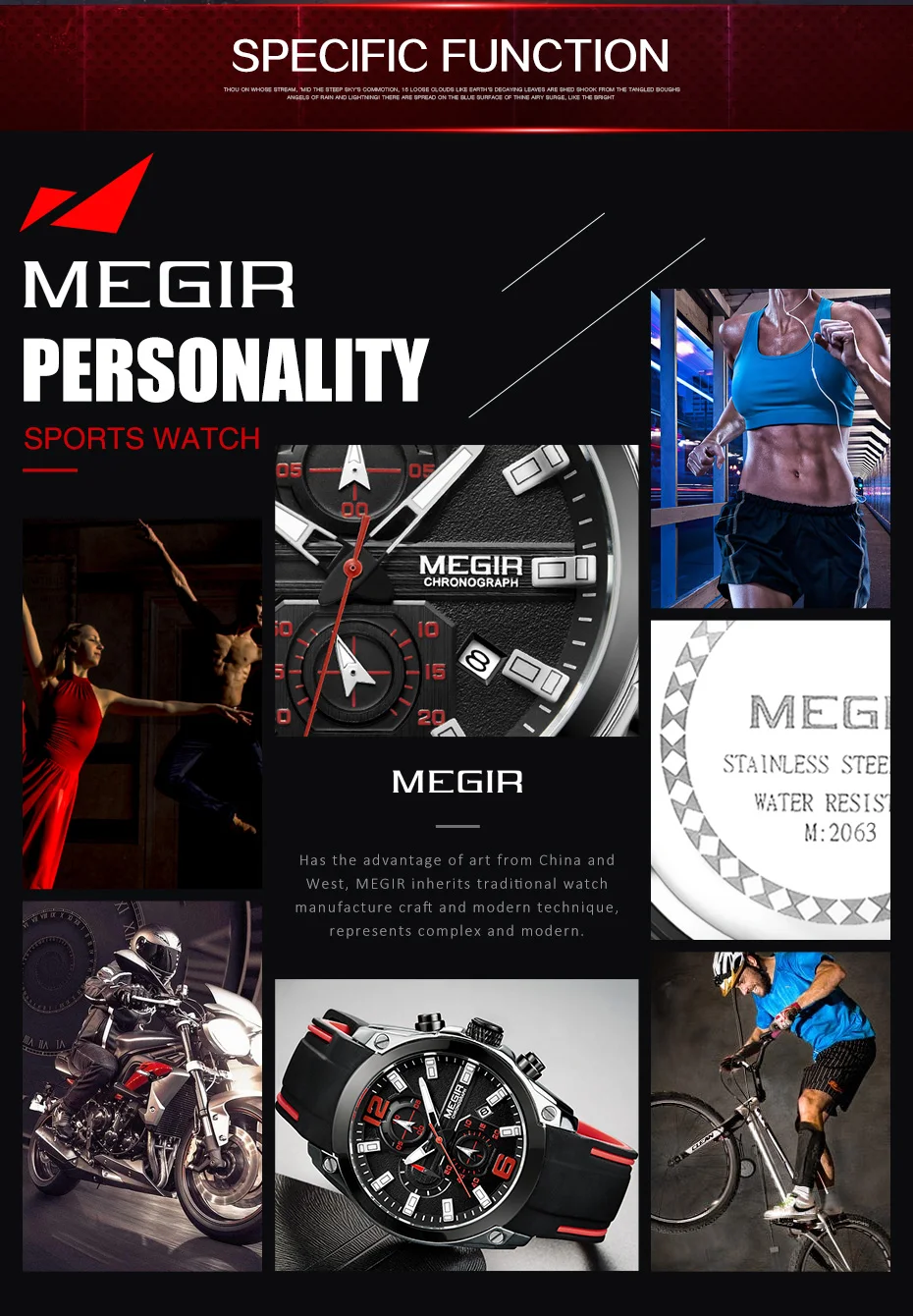 MEGIR, спортивные часы, мужские, синие, силиконовый хронограф, кварцевые, мужские часы, люксовый бренд, наручные часы, Relogio Masculino, Reloj Hombre