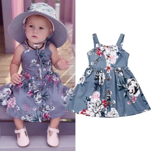 Kids Baby Girls Summer Flower Backless Dresses Princess Pageant Dress Sundress 4Y | Детская одежда и обувь