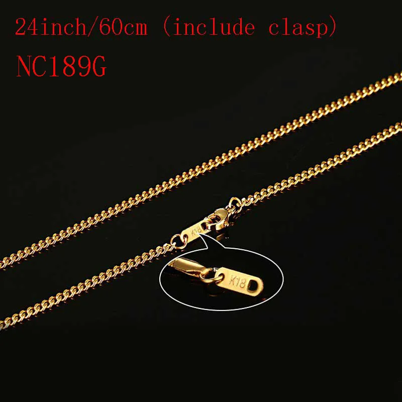 NC189G Vnox 24 дюймов длинной цепи Цепочки и ожерелья с "K18" штамп змея Цепочки и ожерелья Нержавеющая сталь золотой цвет - Окраска металла: NC189G
