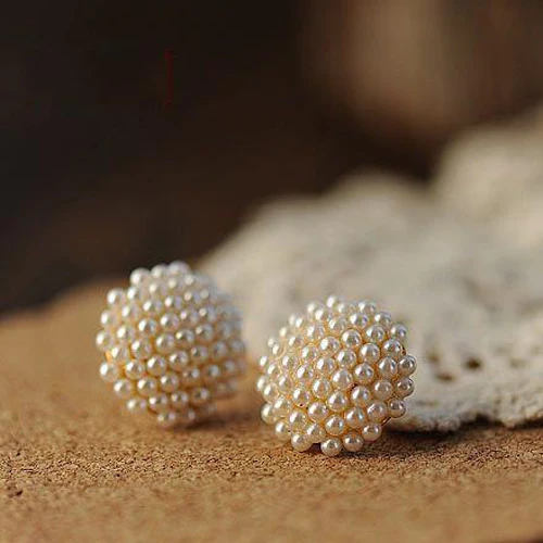 Женские серьги-гвоздики с искусственным жемчугом в Корейском стиле | Украшения и