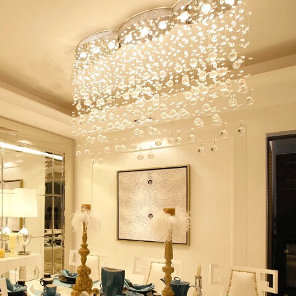 Современные хрустальные люстры осветительные приборы украшение для гостиной 220