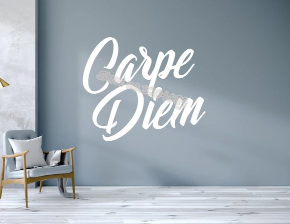 Лови момент цитаты латинский язык наклейка на стену вдохновляющие Виниловые