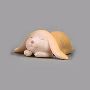 Yellow No.2 1 шт. Статуэтка пасхального кролика мультяшная модель животных пейзаж из мха смолы ремесло домашнее миниатюрное украшение для сада в виде Феи аксессуары - Цвет: Yellow No.2
