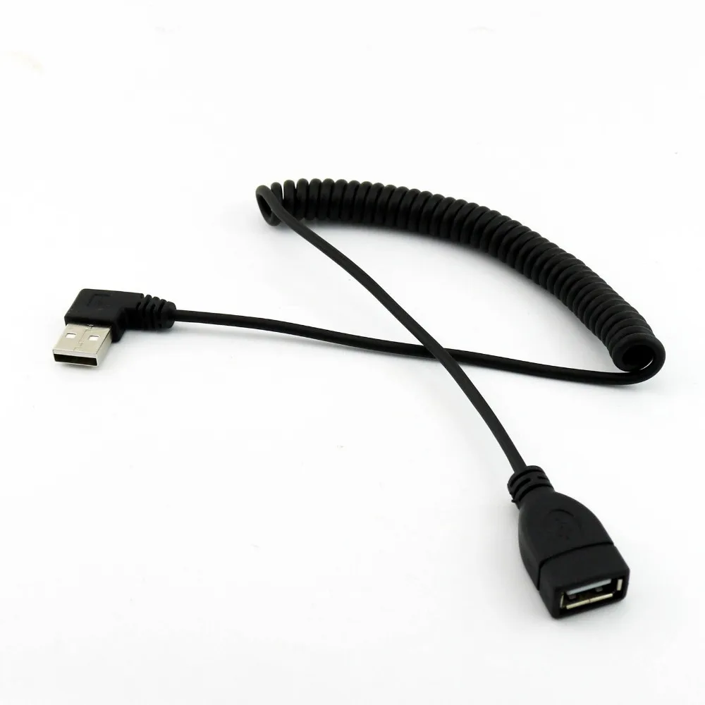 1x USB 2 0 A Φ спиральный адаптер Соединительный кабель 1 5 м левый/правый угол |
