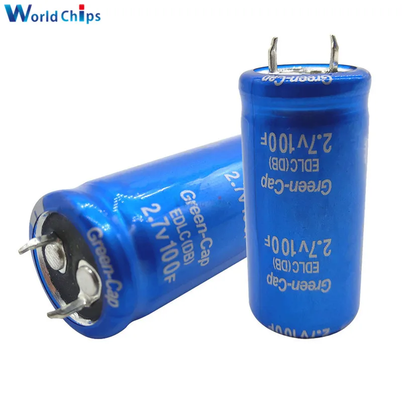 2 шт. 7 в 100F 60*18 мм супер фарад конденсатор 2.7V100F 60x18 Ultracapacitor Farad электрические