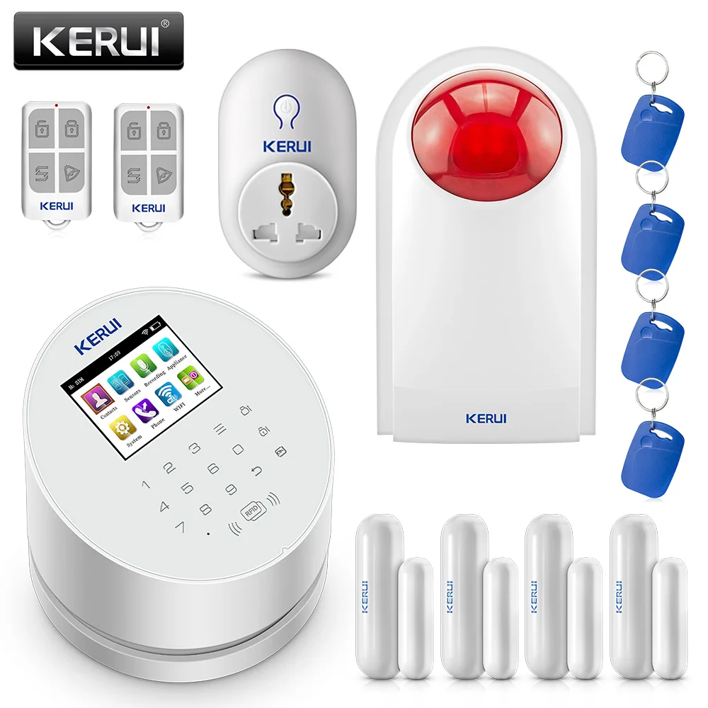 KERUI W2 2 4 дюймов TFT Цвет wifi gsm pstn охранной сигнализации Системы|Комплекты для