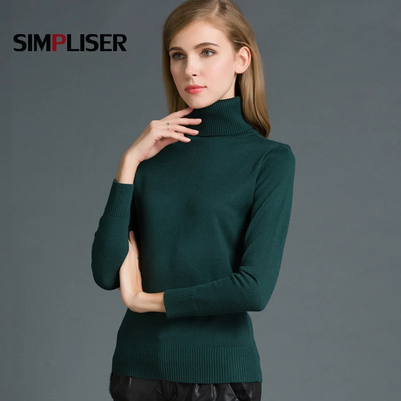 Толстые теплые свитера женские пуловеры с высоким воротником на осень и зиму 2020