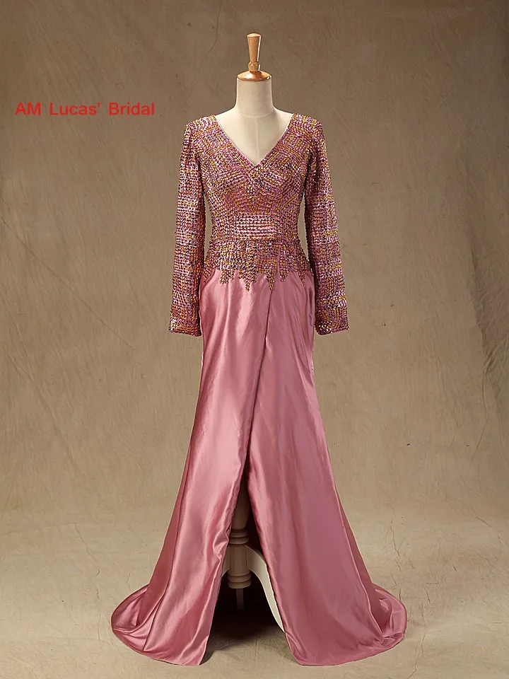 Платья для матери невесты с длинным рукавом Вечерние платья платье Vestido De