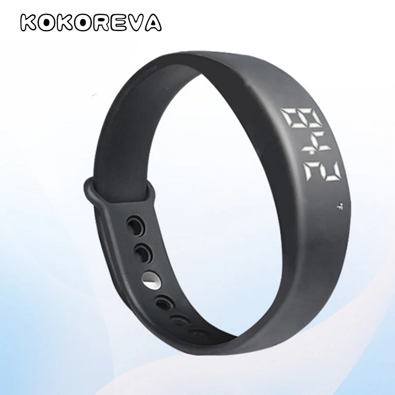 Новый спортивный мужской силиконовый браслет смарт часы шагомер калорий сна