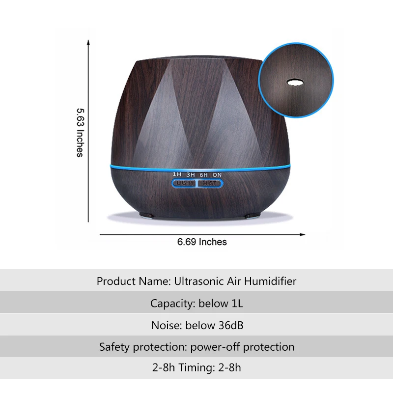 TINTON LIFE 550 мл увлажнитель воздуха с дистанционным управлением Humidificador тумана Эфирное масло Арома диффузор ароматерапия