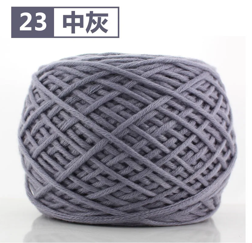 23 middle grey 400 г/лот натуральная Мериносовая Шерсть Толстые пряжи войлочная шерсть-ровинг мягкая пряжа для прядения ручного вязания пряжа зима теплая свободная игла - Цвет: 23 middle grey