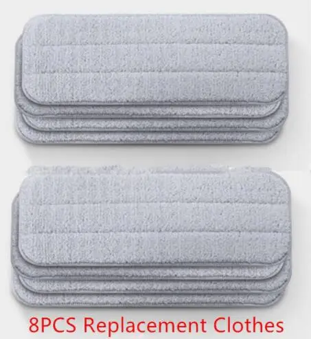 8pcs replace cloths Акция) Xiaomi Deerma распылитель воды уборочная машина Mijia напольный очиститель углеродное волокно пыли швабры 360 Вращающийся стержень 350 мл бак - Цвет: 8pcs replace cloths