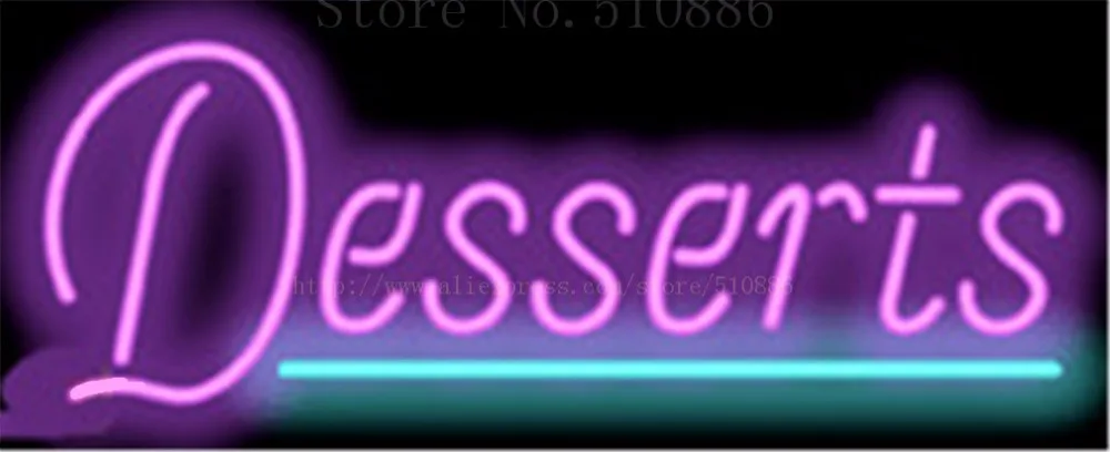 Desserts NEON SIGN REAL GLASS BEER BAR PUB LIGHT SIGNS store display bakery pastry food cake bread Advertising Lights 17*14&quot |