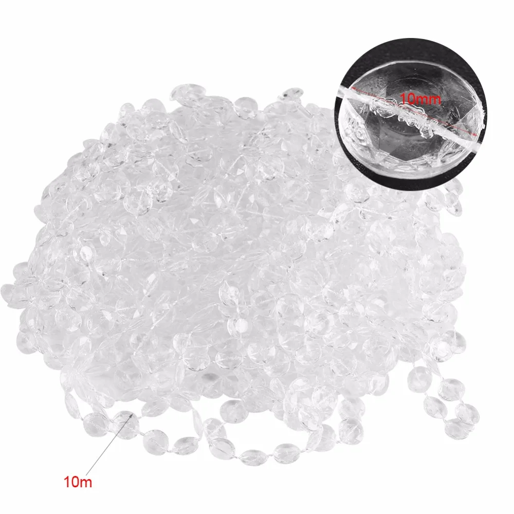 Акриловые хрустальные бусины 10 м в рулоне занавеска для свадьбы/дня рождения