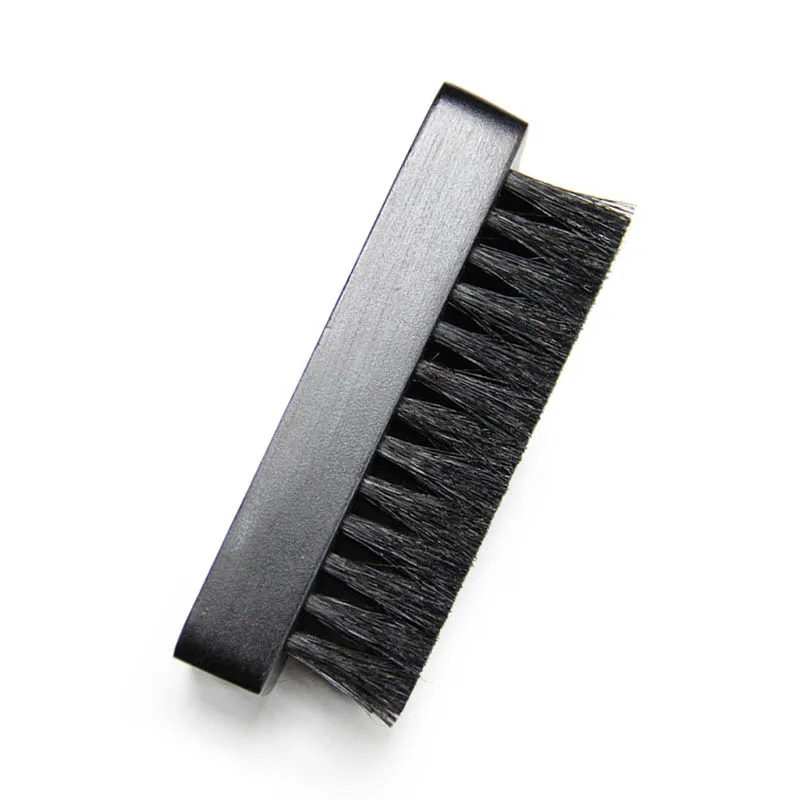 Черная щетка для обуви щетинок портативная с деревянной ручкой инструмент