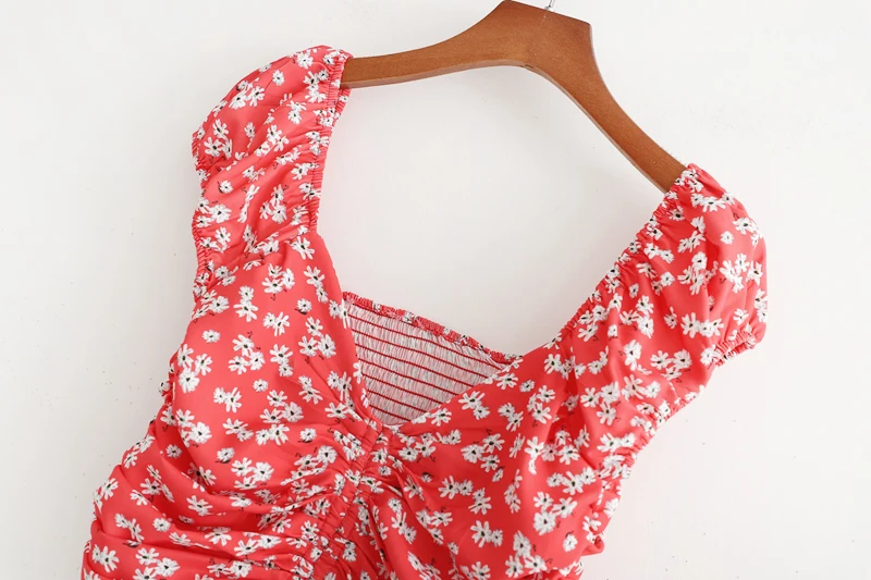 Летний топ 2019 повседневная женская одежда красные женские рубашки с принтом топы