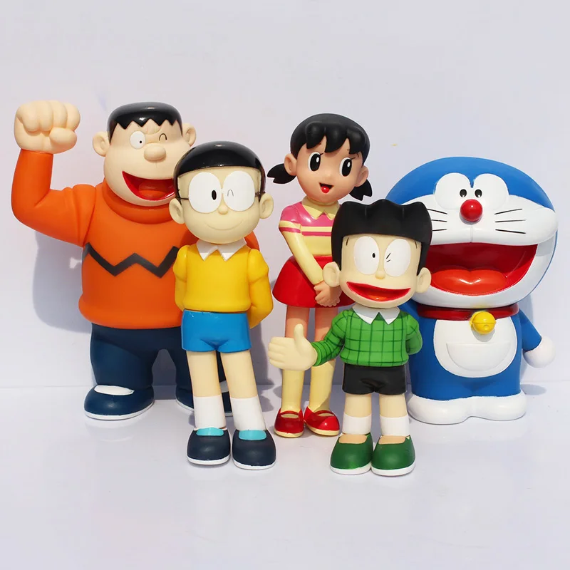 Doraemon цифры большой размер 21 см 5 шт./лот Nobita Nobi пвх куклы шизука минамото такеши Goda
