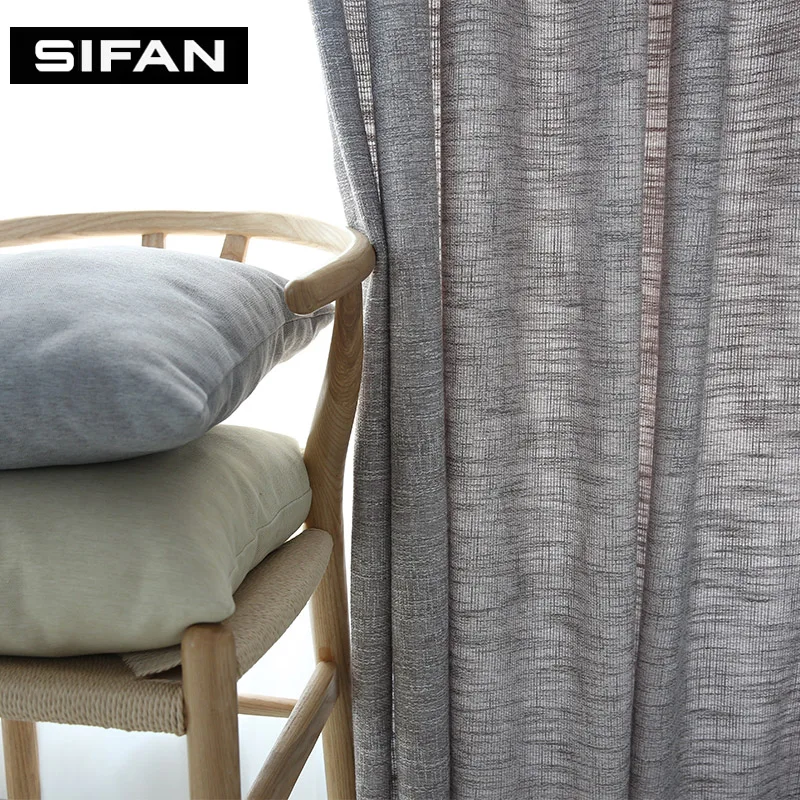 Шторы блэкаут в японском стиле однотонные занавески для гостиной спальни на