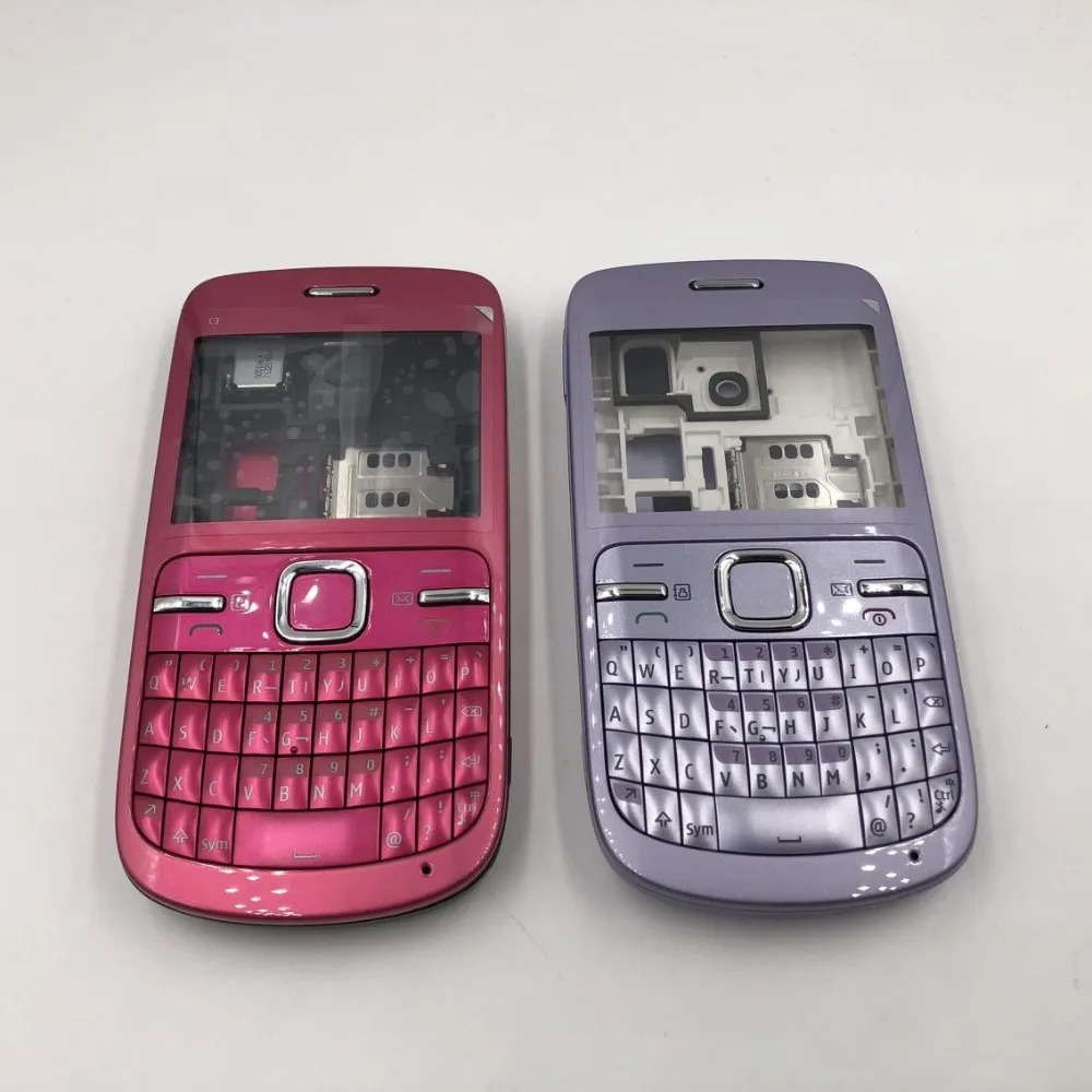 Полный корпус для Nokia C3 00 задняя крышка батарейного отсека передняя + средняя