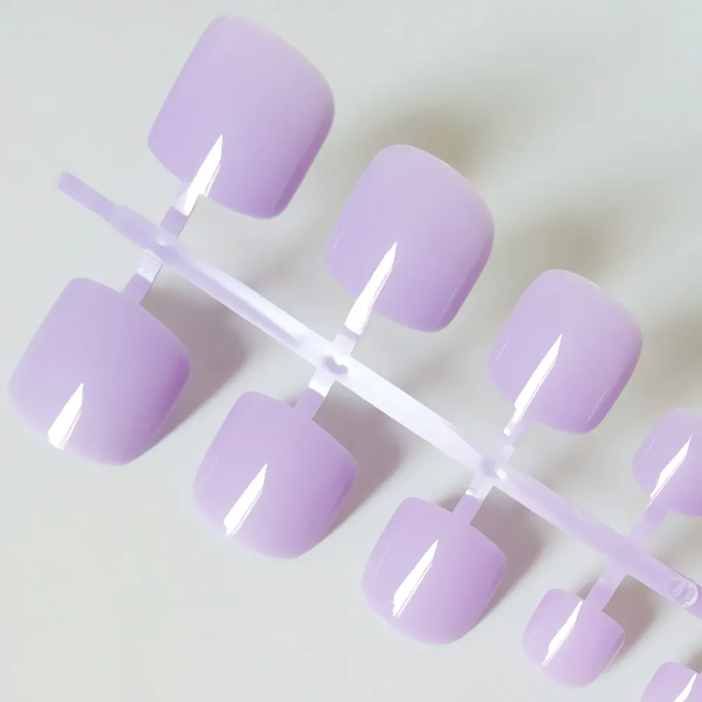purple Сладкий карамельный цвет поддельные ногти Блестящий светильник коричневый ложный носок ногтей для Леди DIY Ноги Типсы для маникюра Инструменты P57t - Цвет: purple