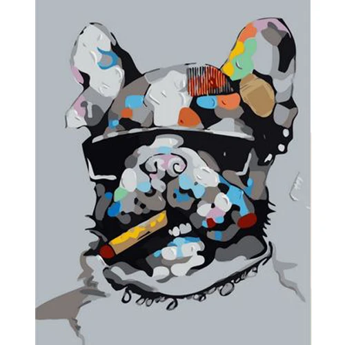 Бескаркасная картина на стене Акриловая маслом по номерам с животными