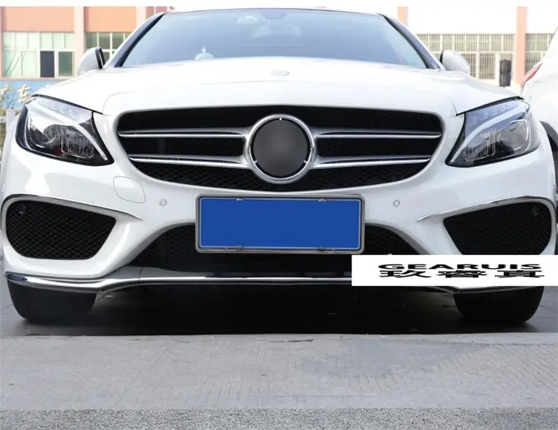 Для Mercedes Benz C Class W205 автомобильный Стайлинг передние противотуманные фары крышка решетка решетки наклейка на фары декоративные полосы авто аксессуары