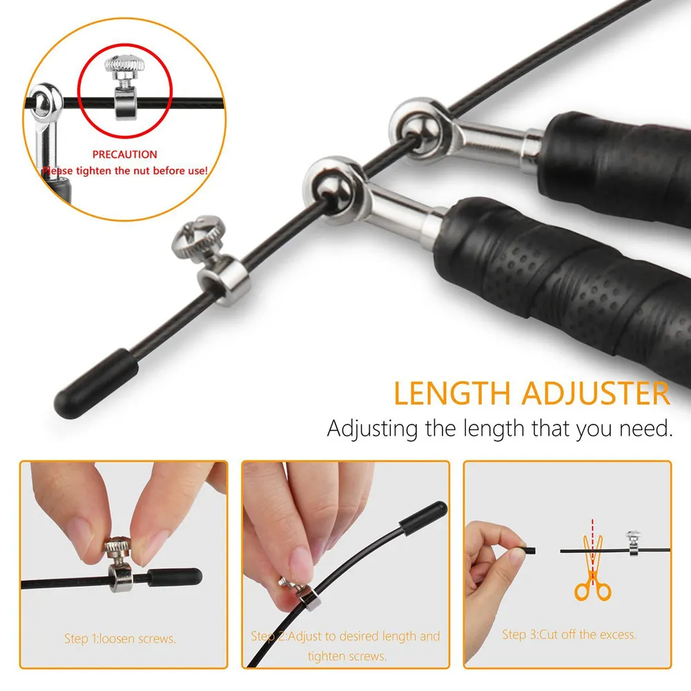 Новинка скакалка из ПВХ регулируемые стальные шарикоподшипники Нескользящие