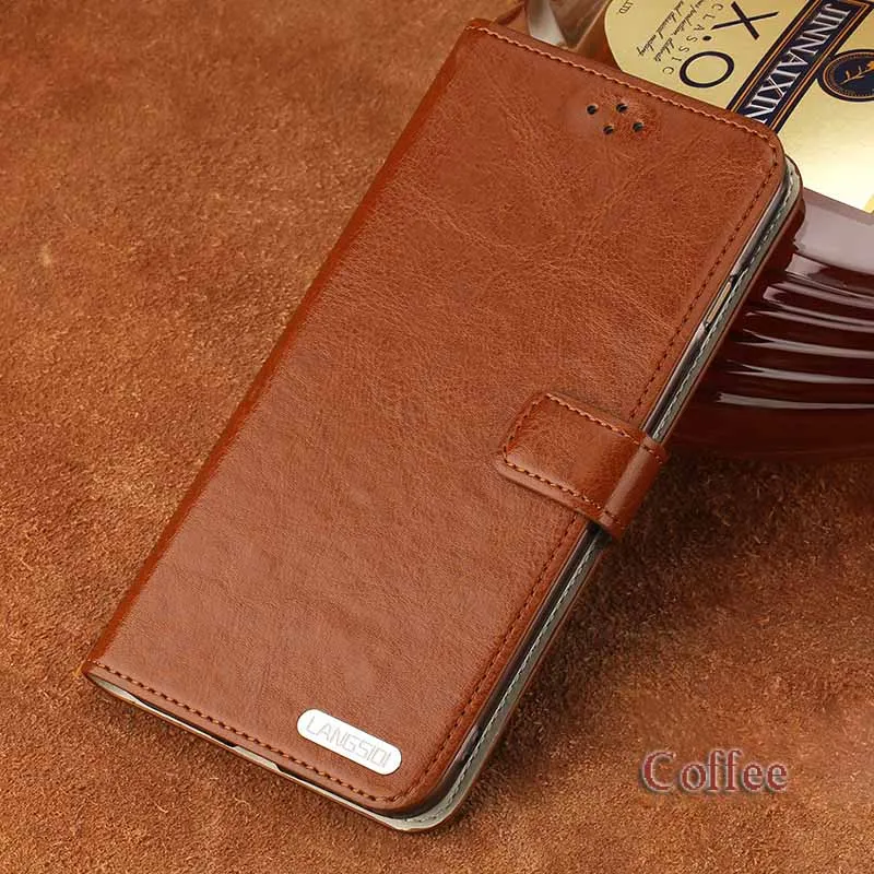 coffe Кожаный бумажник с откидной крышкой для iPhone 11 Pro 8plus x Чехол-кошелек многофункциональный мягкий силиконовый защитный чехол с отделением для карт на магните - Цвет: coffe