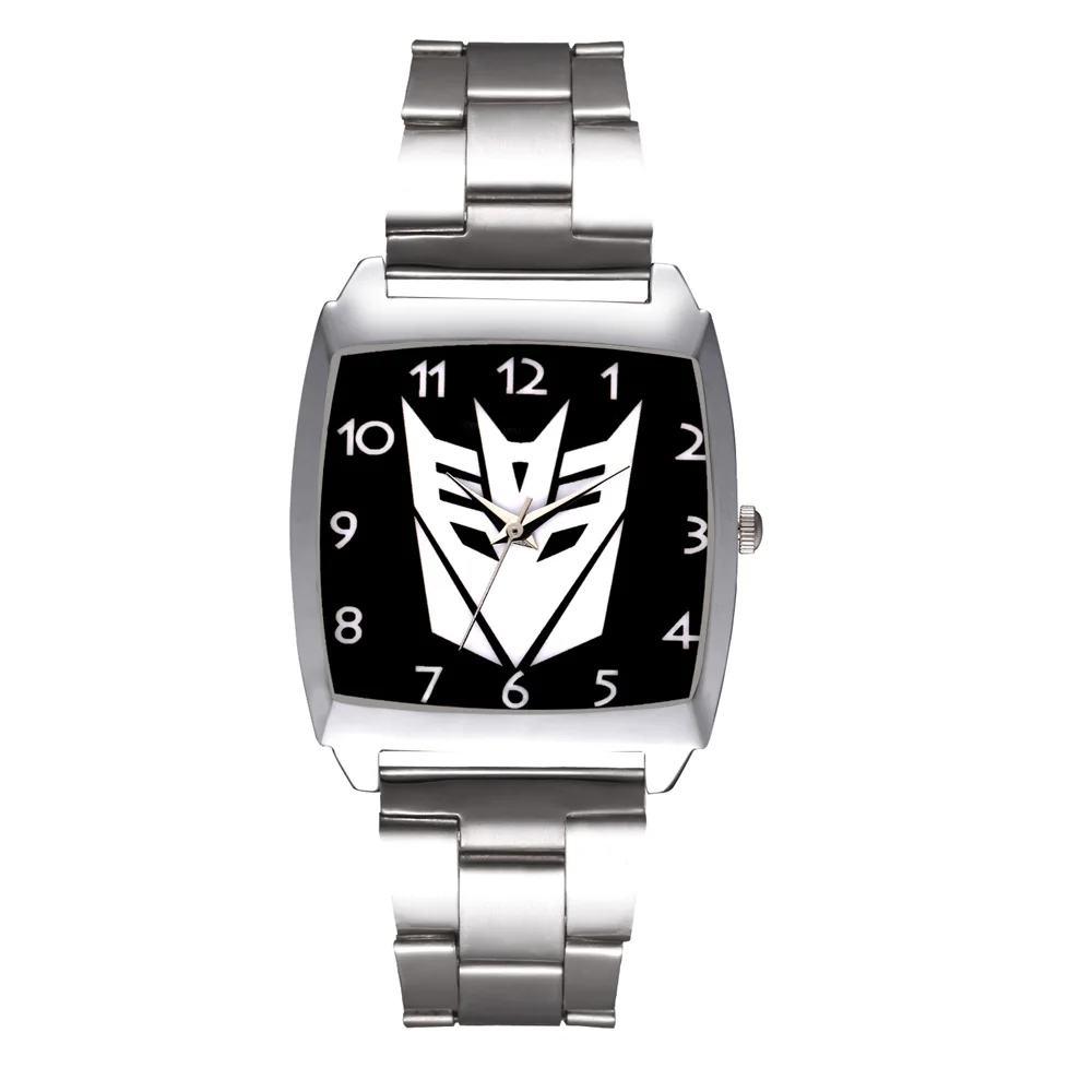 

Cartoon mask Rectangle style dial Men's Women's Student boys girls Quartz metal steel Wrist Watches JD13
