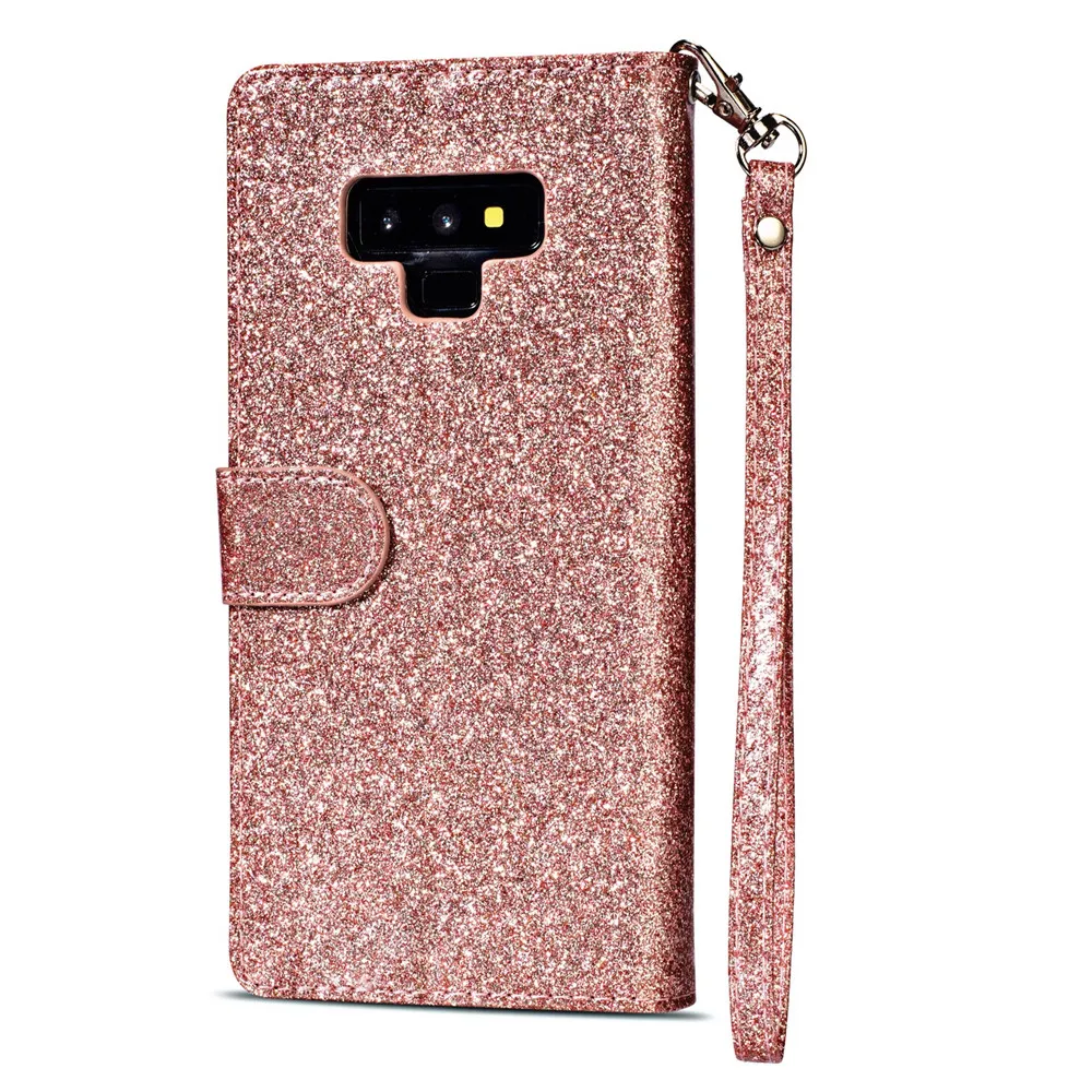 S7 край кошелек на молнии для samsung Note 9 чехол для Note 8 чехол для телефона кожаный чехол для samsung Galaxy S9 S8 плюс Bling из искусственной кожи чехол