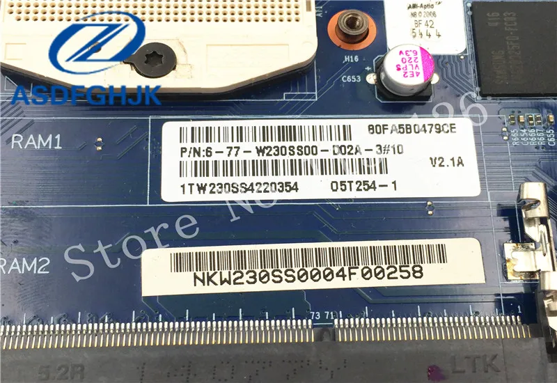 Материнская плата для ноутбука 6 77 w230ss00 d02a CLEVO W230SS материнская 71 W23S0 D02A DDR3