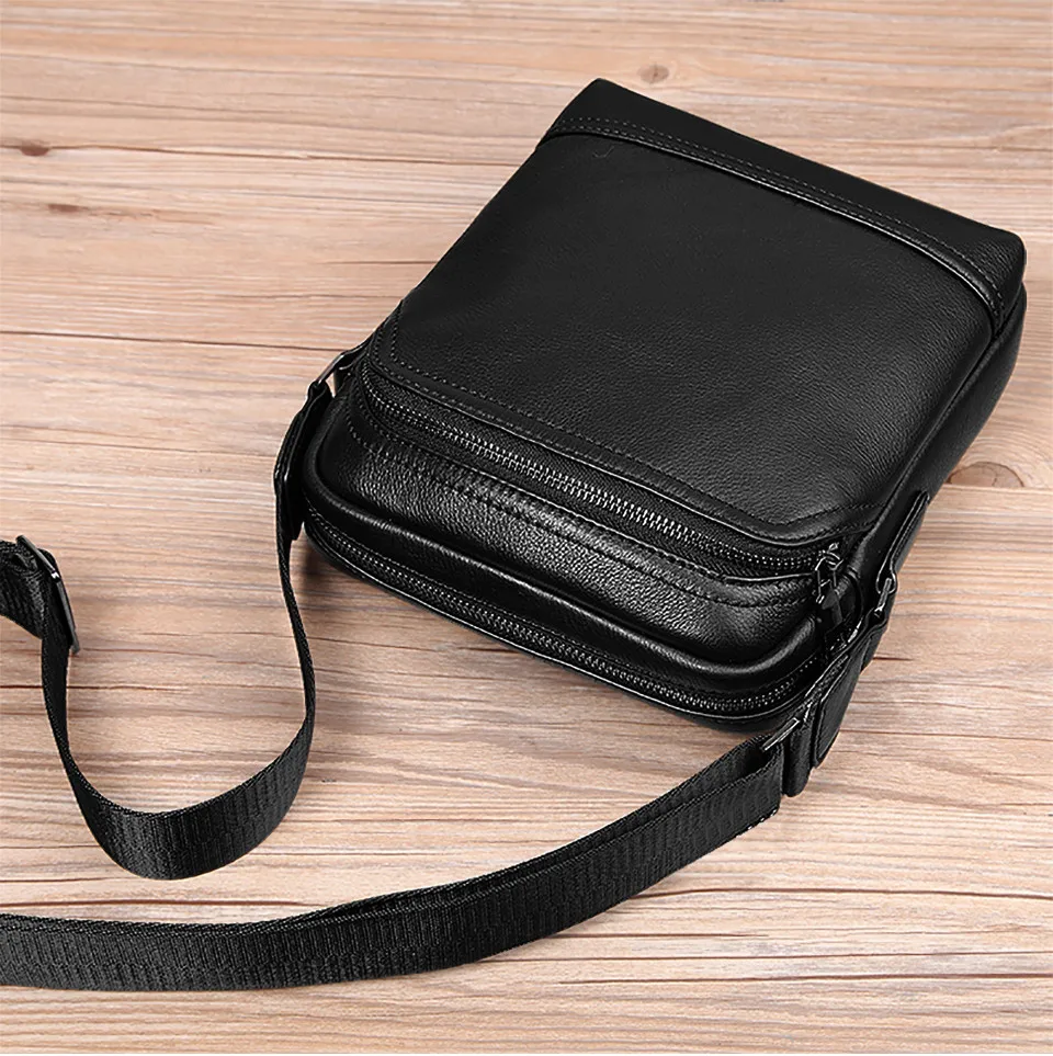 Cobbler Legend Genuine Leather Bag High Quality Shoulder Handbag Crossbody Bags for Men Messenger Black Luxury Brand Sling Bag