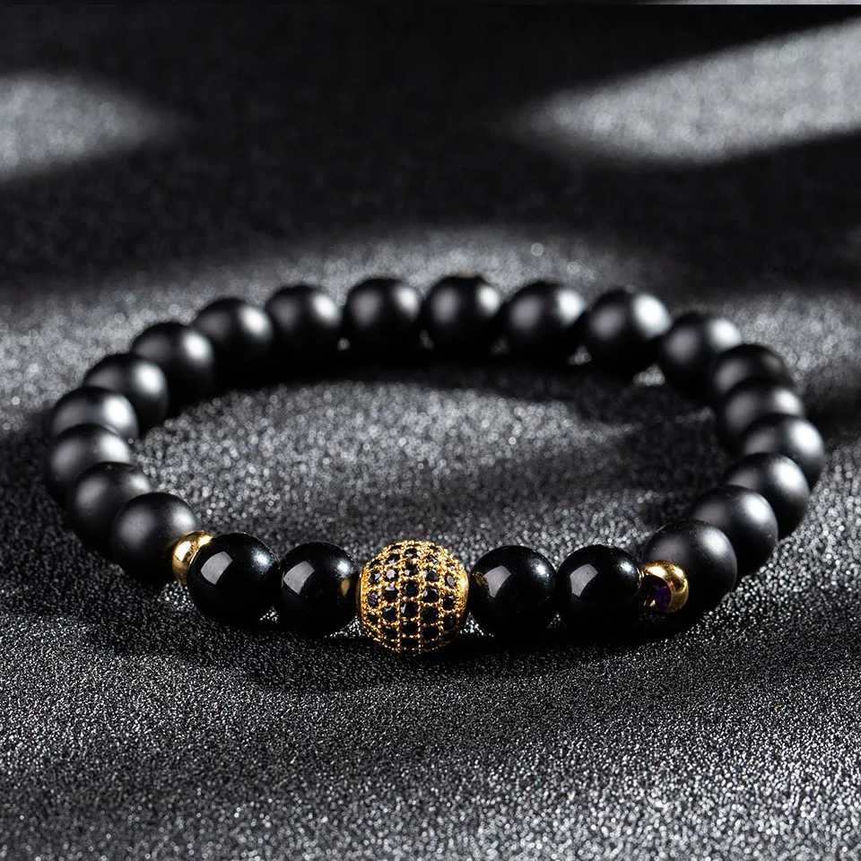 Натуральный черный бисер Stonel Strand Buddha Crystal Braclet для пары женщин и мужчин 2019 новые