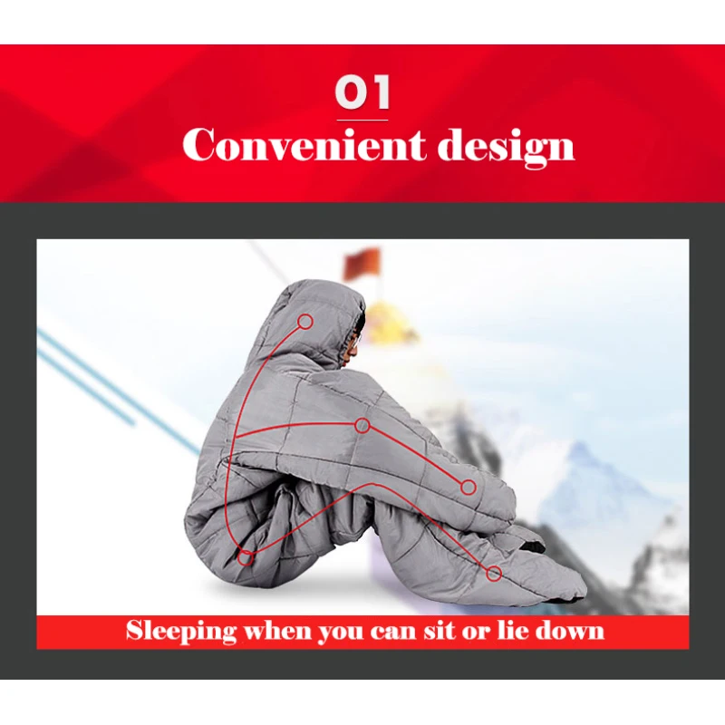 Devino Human Shape Adult equipment sleeping bags Splicing Mummy Single Sleeping Bag Cotton Leg Split Family Outdoor Indoor | Спорт и