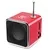TD-V26 радио мини-динамик FM SD USB музыкальный плеер цифровое радио стерео Бас антенна Приемник для телефона портативный MP3/MP4 - Цвет: Красный