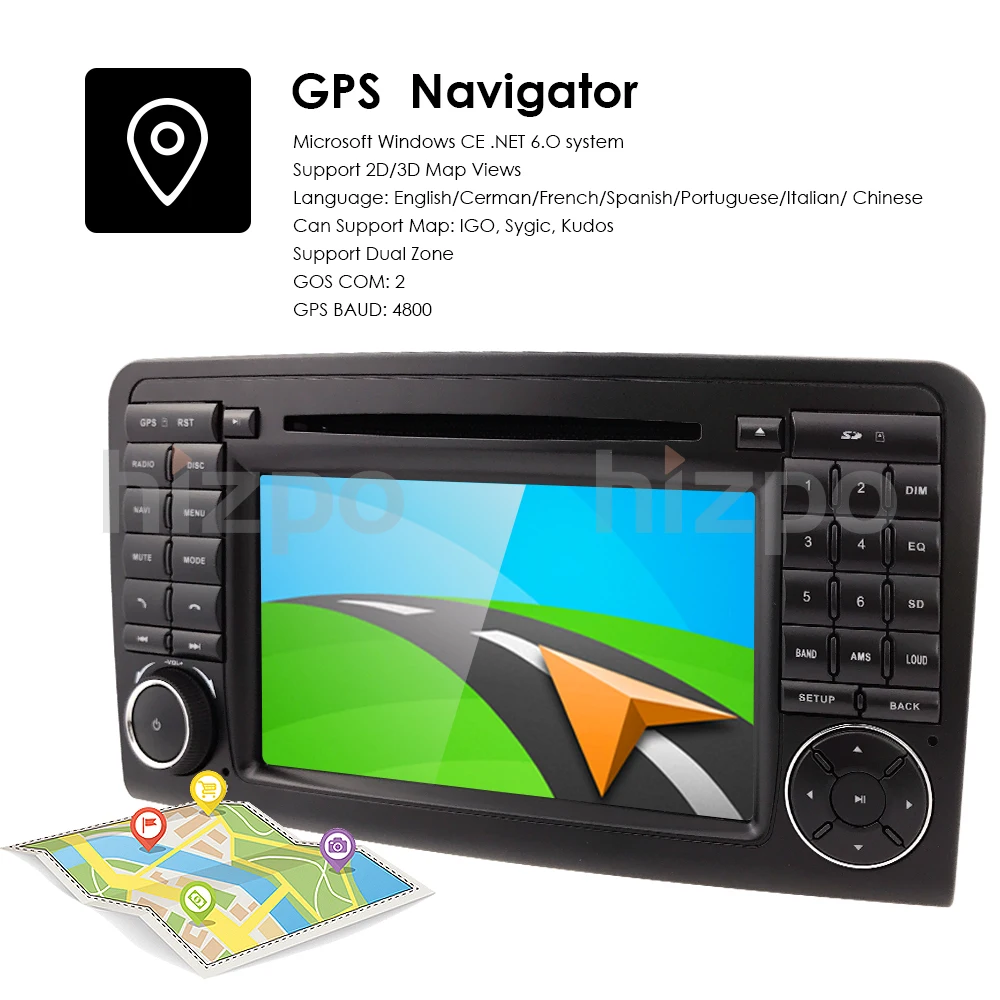 Автомобильный DVD радио gps для Mercedes Benz GL ML CLASS W164 X164 ML300 350 450 GL320 USB стальное колесо управление DVR камера карта