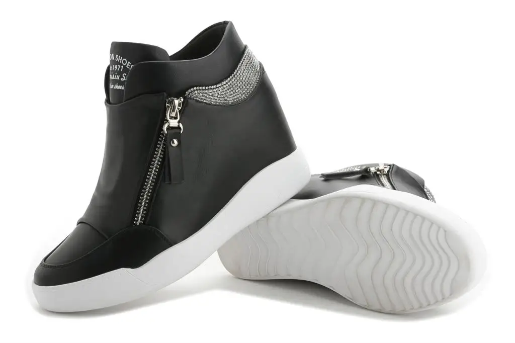 LHCGY/ботинки; обувь на танкетке; женская обувь на платформе с кристаллами; zapatillas mujer; повседневные женские кроссовки на платформе и высоком каблуке; 6886