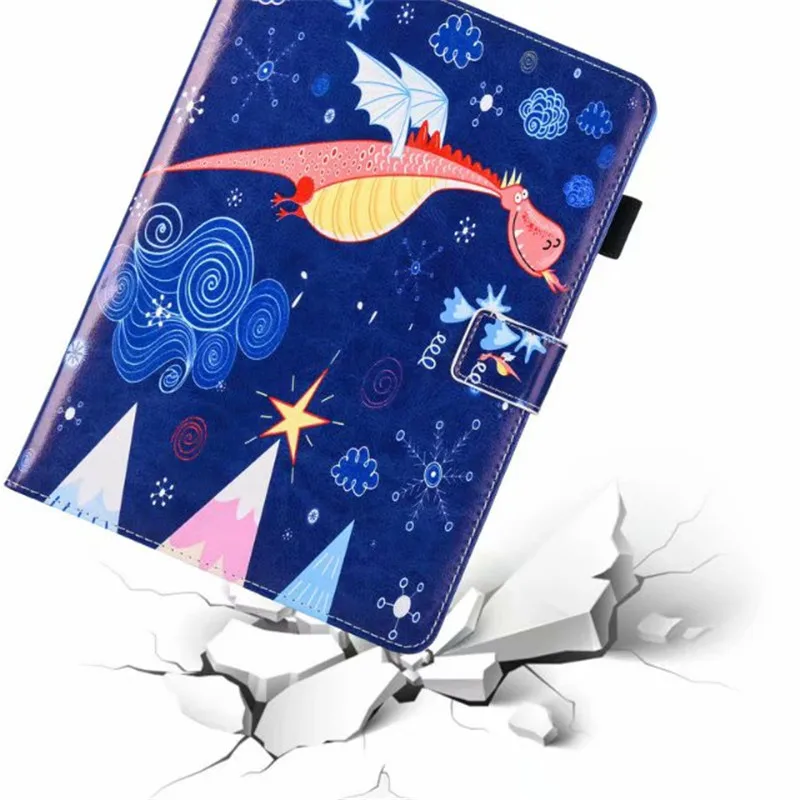 Чехол книжка с рисунком для планшета iPad 4 3 2 чехлы единорогом 9 7 дюйма Умный