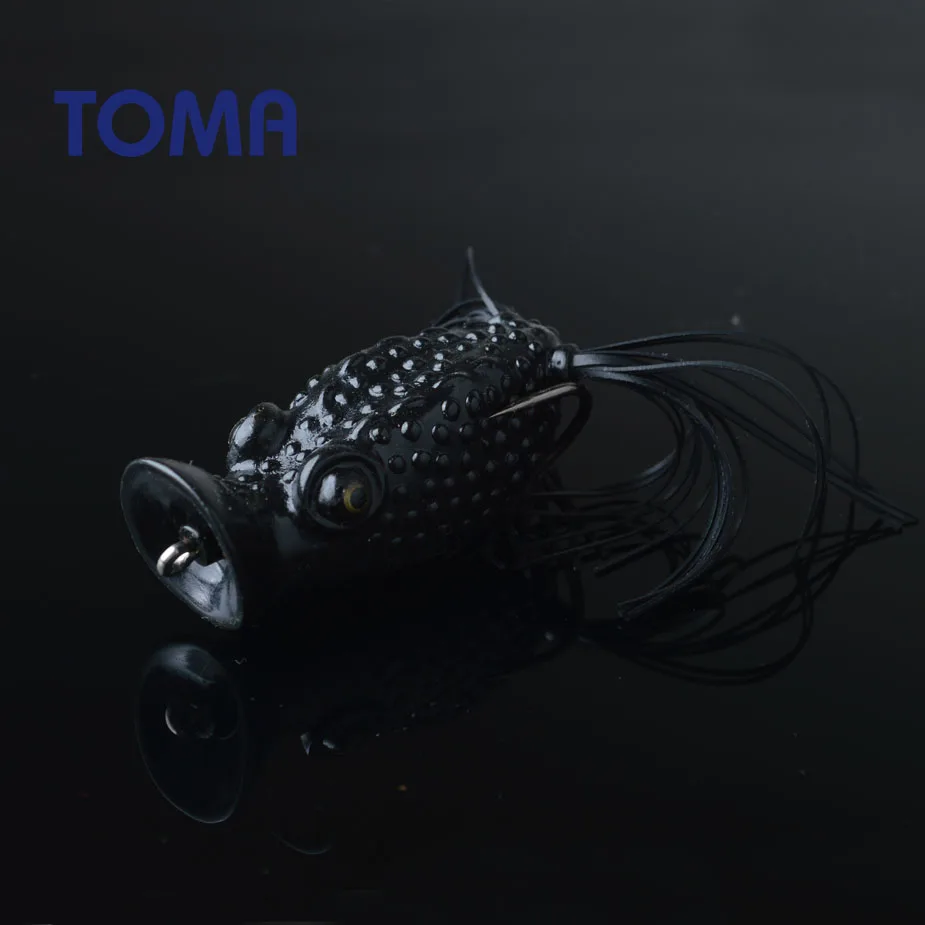 TOMA лягушка рыболовные приманки 60 мм 15 г Snakehead приманка Topwater имитация жаба лягушка Приманка Мягкая приманка с двойным крючком