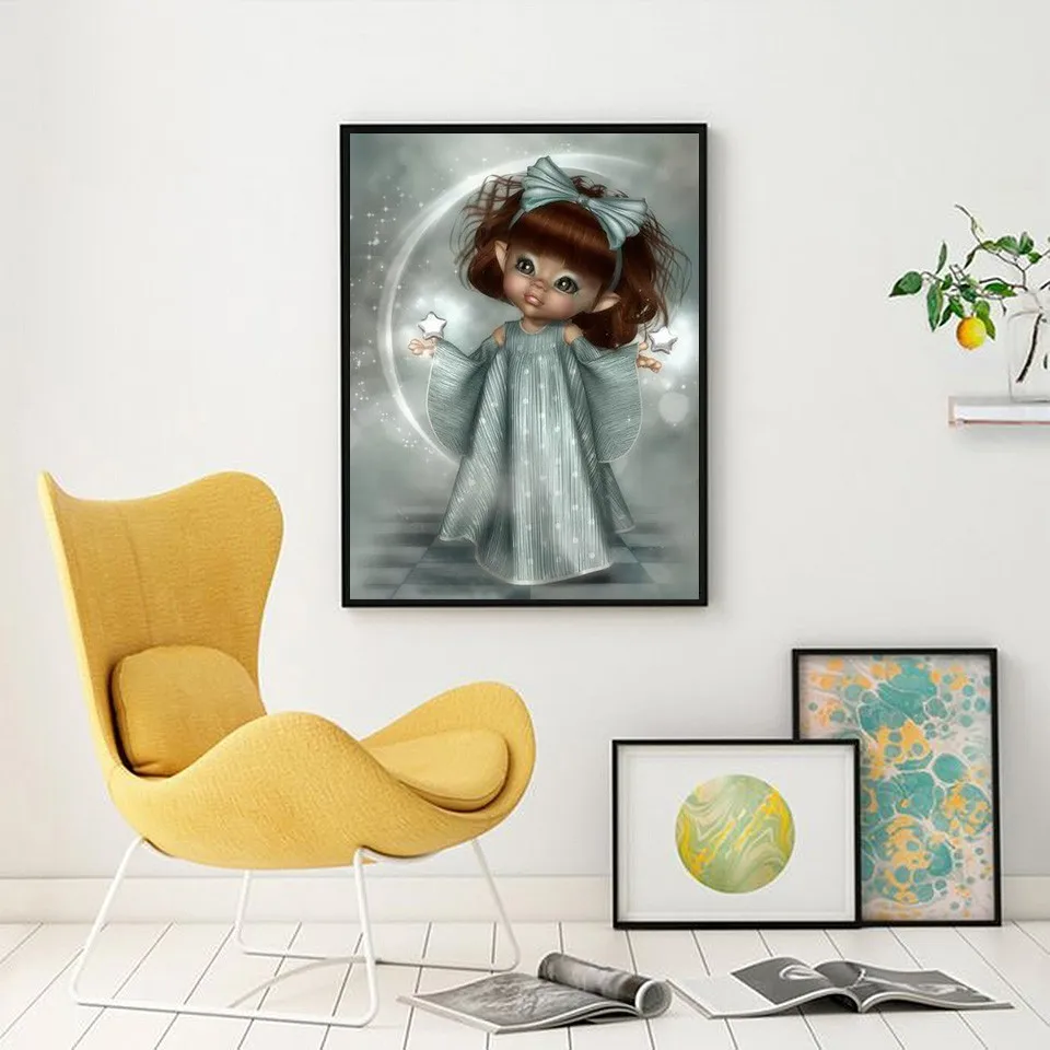 EverShine DIY Diamond Embroidery Girl Picture Of Rhinestones Painting Cross Stitch Cartoon Mosaic Beads Art Kits | Дом и сад