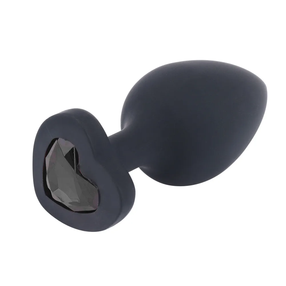 1Pcs Heart Shaped Base Silicone Rose Anal Butt Stimulator Plug G Spot Dilator Sex Toys |