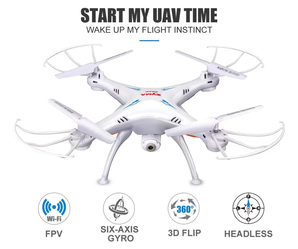 Дрон SYMA X5SW с Wi-Fi камерой в режиме реального времени передача FPV Квадрокоптер (X5C