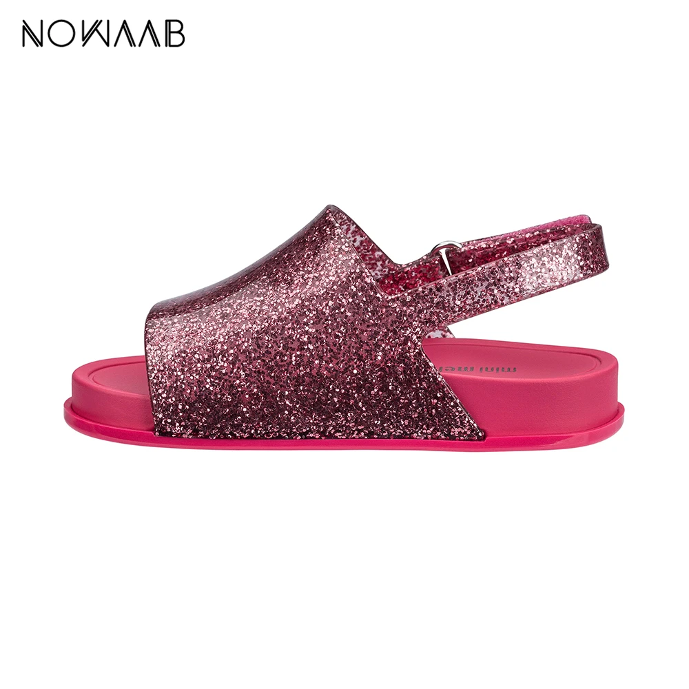 Мини сандалии Melissa пляжные на шнуровке 2019 желейные для девочек летние детские