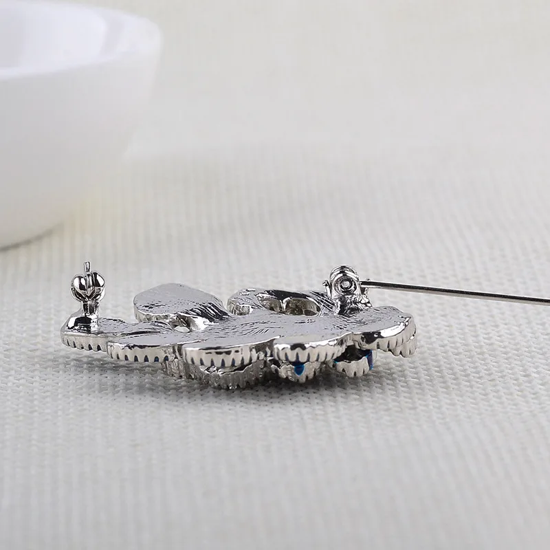 Женская винтажная брошка в виде павлина нежная с кристаллами|Броши| |