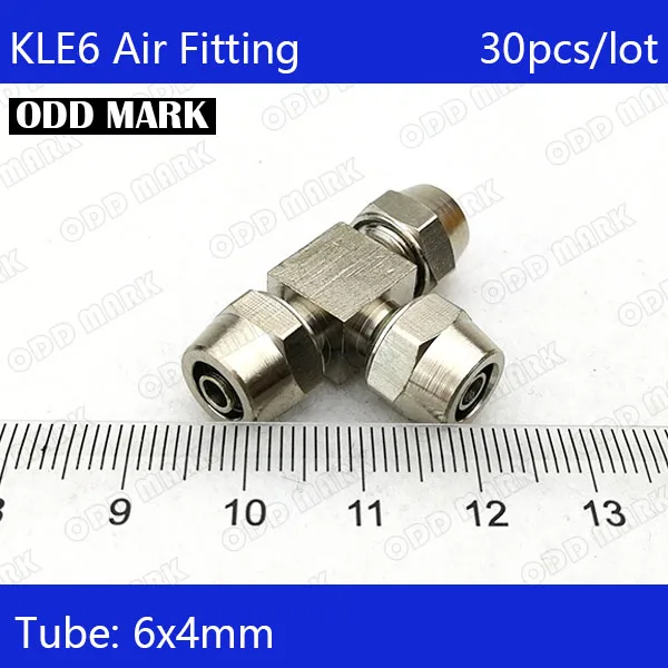 

Free shipping 30PCS/LOT Pneumatic Fittings 6mm to 6mm to 6mm Hose Pipe Quick Joint Coupling Connectors Nickel Plated Brass KLE6