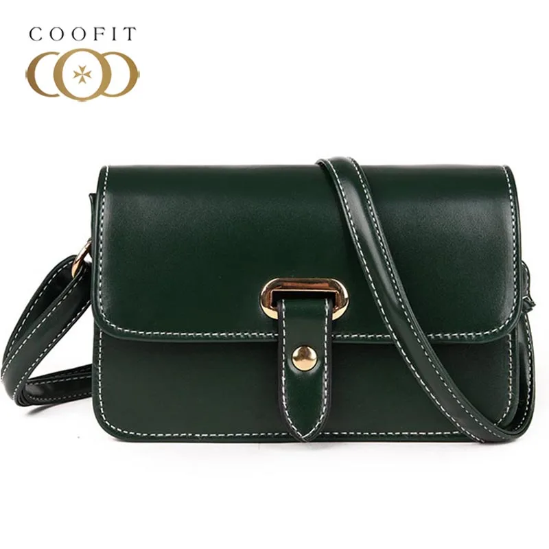 

Coofit Women Vintage Flap Cover Bag Female Belt Buckle Thread Shoulder Messenger Bag Pu Leather Small Crossbody Bags Satchel Bag